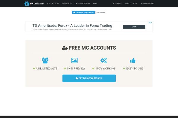 List of Free Minecraft Accounts 2023: MCLeaks.net – Free MC Accounts