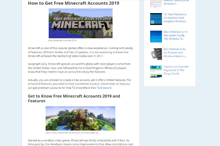 200 Free Minecraft Accounts List January 2021