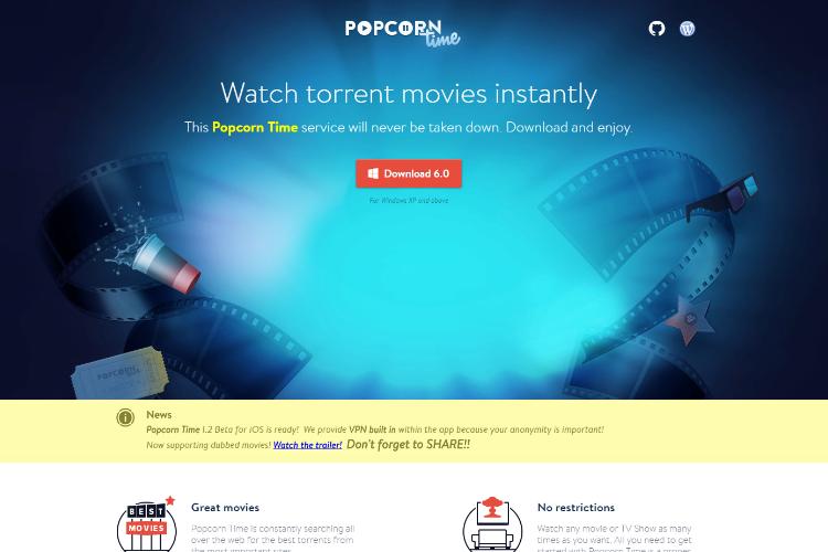 Popcorn Time –    Website link